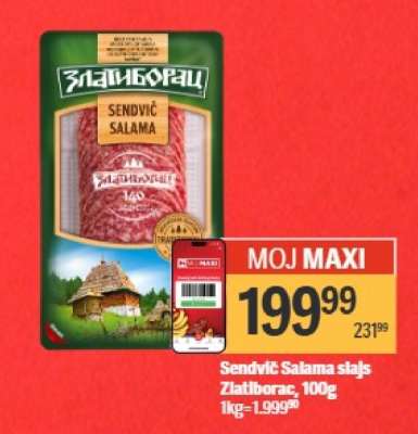 Sendvič Salama slajs Zlatiborac, 100g