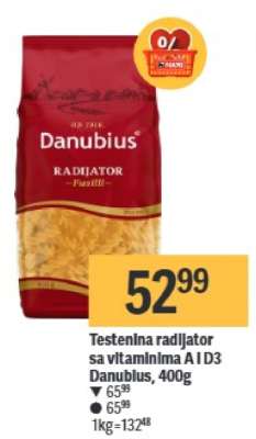 Testenina radijator sa vitaminima A i D3 Danubius, 400g