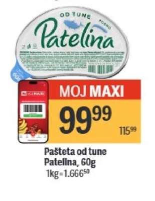 Pašteta od tune Patellina, 60g