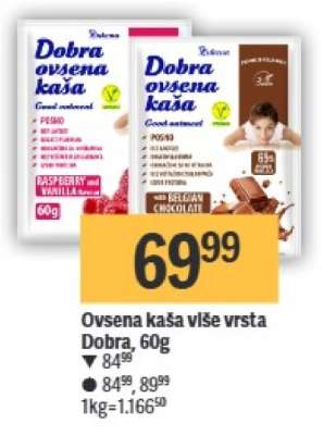 Ovsena kaša više vrsta Dobra, 60g