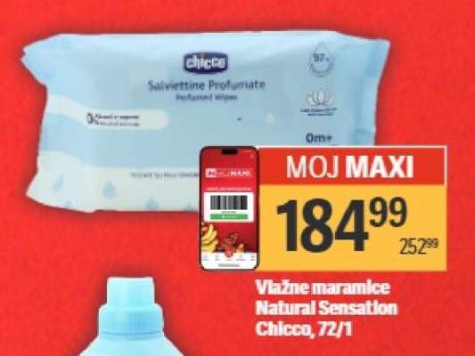 Vlažne maramice Natural Sensation Chicco 72/1