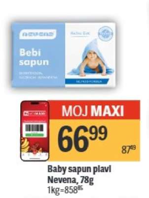 Baby sapun plavi Nevena, 78g