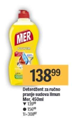Deterdžent za ručno pranje sudova Ilmun Mer, 450ml