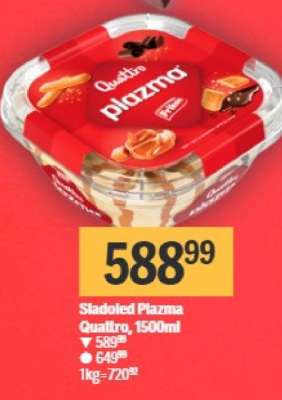 Sladoled Plazma Quattro, 1500ml