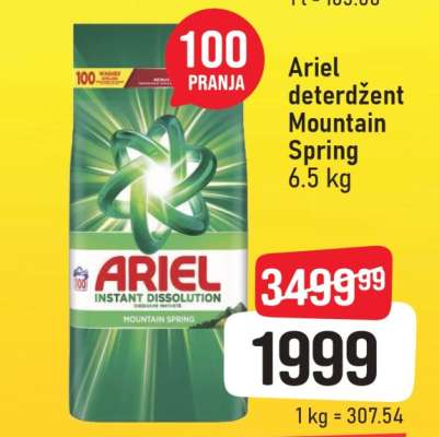 Ariel deterždžent Mountain Spring 6.5 kg