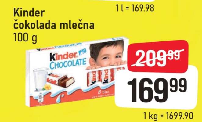 Kinder čokolada mlečna