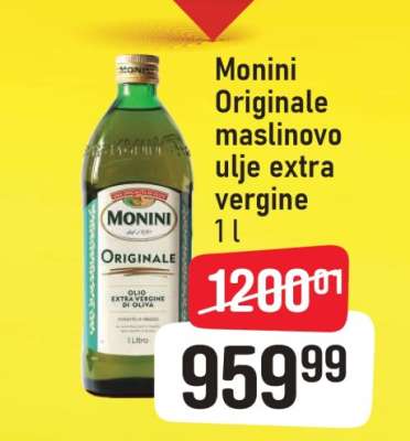 Monini originale maslinovo ulje extra vergine 1 l