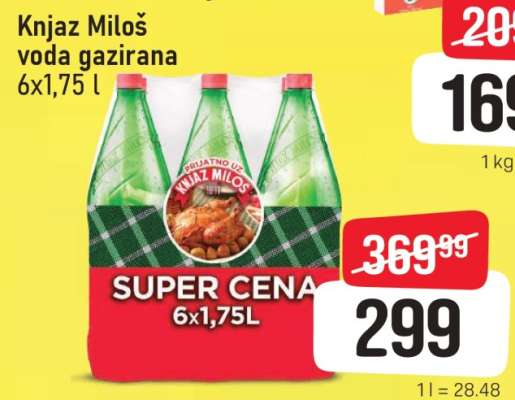 Knjaz Miloš voda gazirana