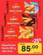Napolitanke Bambi 185 g