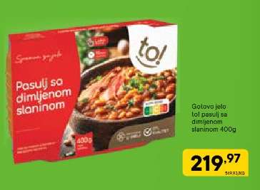 Gotovo jelo tol pasulj sa dimljenom slaninom 400g