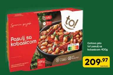Gotovo jelo to! pasulj sa kobasicom 400g