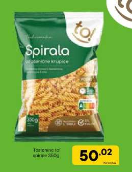 Testenine to! spirale 350g