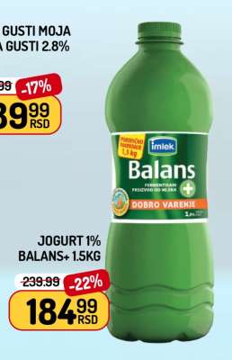 Jogurt 1% Balans+ 1.5kg