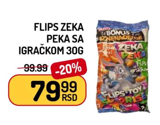 FLIPS ZEKA PEKA SA IGRAČKOM 30G