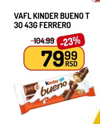 VAFL KINDER BUENO T 30 43g FERRERO