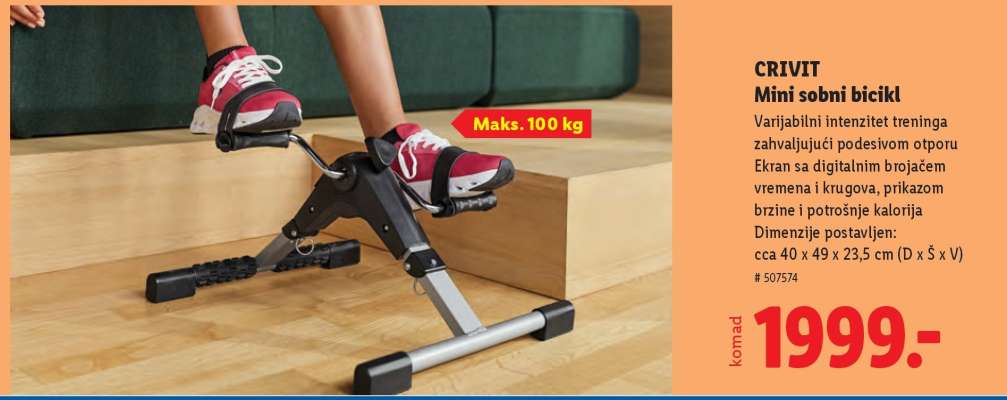 CRIVIT Mini sobni bicikl