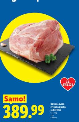 Domaća sveža svinjska plećka sa kostima