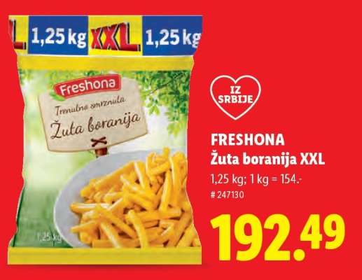Freshona Žuta boranija XXL