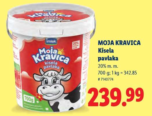 MOJA KRAVICA KISELA PAVLAKA