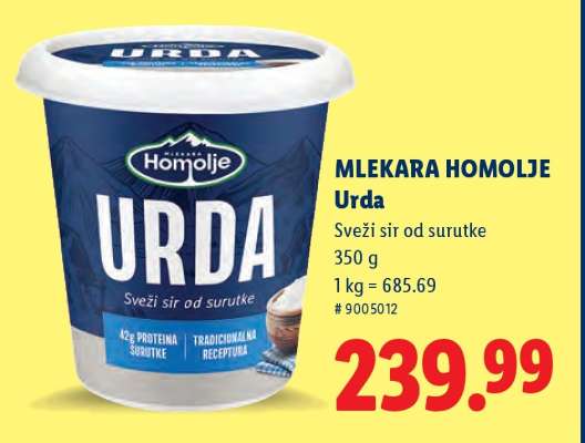Mlekara Homolje urda