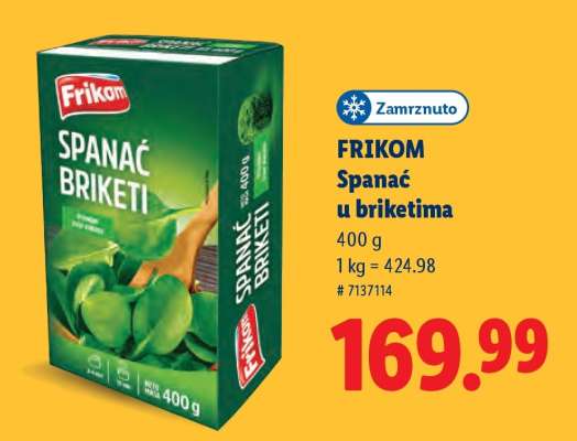 Frikom Spanać u briketima