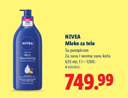 NIVEA Mleko za telo