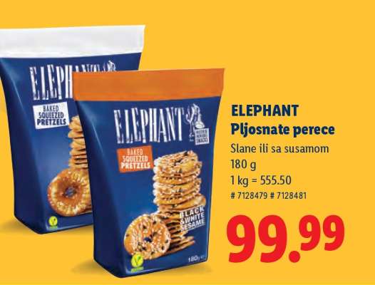 Elephant Pljosnate perece