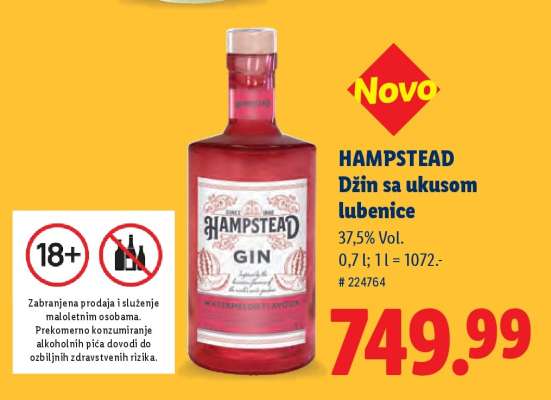 HAMPSTEAD Džin sa ukusom lubenice
