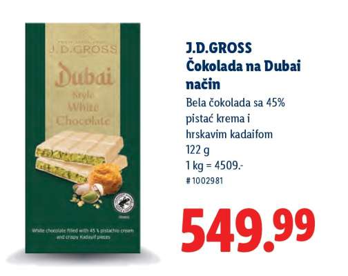 J.D. Gross Čokolada na Dubai način