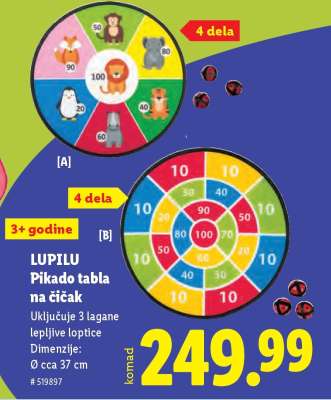 LUPILU Pikado tabla na čičak
