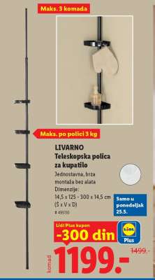LIVARNO Teleskopska polica za kupatilo