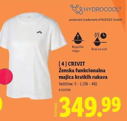 CRIVIT Ženska funkcionalna majica kratkih rukava