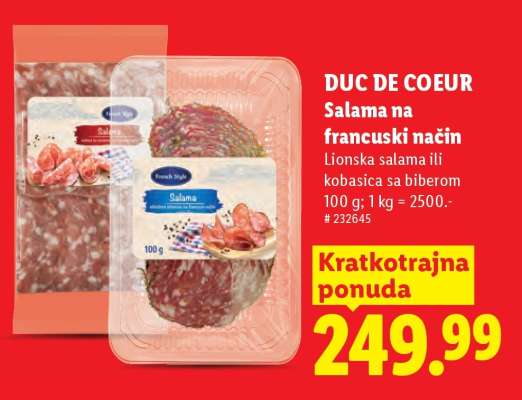 DUC DE COEUR Salama na francuski način