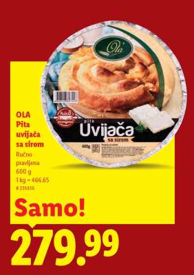 Ola Pita uvijača sa sirom