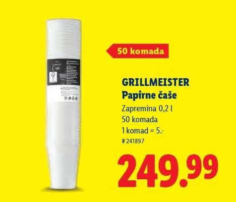 Grillmeister Papirne čaše