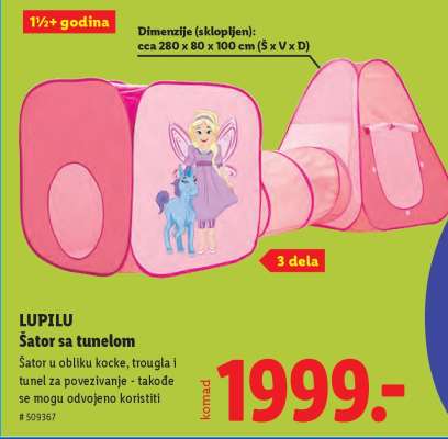 LUPILU Šator sa tunelom