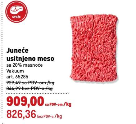 JUNEĆE USITNJENO MESO