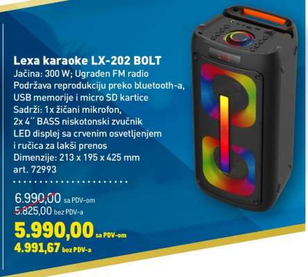 Lexa karaoke LX-202 BOLT
