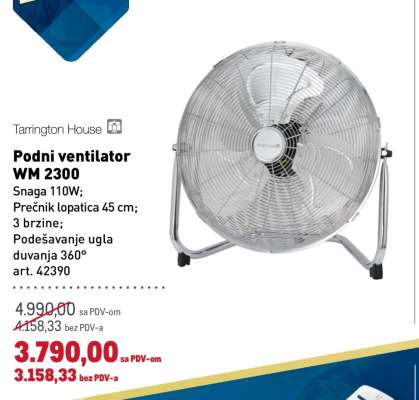 Podni ventilator WM 2300