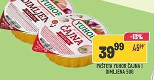 Pašteta Yuhor Čajna i Dimljena 50g