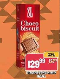 KEKS CHOCO BISCUIT CLASSIC 125G SL