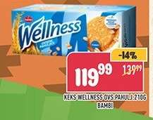 Keks Wellness Ovs. Pahulj. 210g Bambi