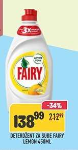 Deterdžent za suđe Fairy Lemon 450ml