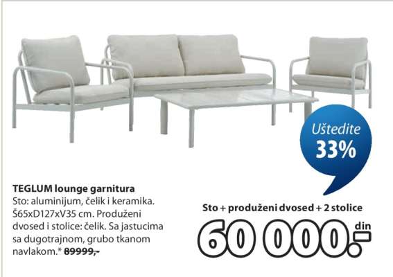 TEGLUM lounge garnitura