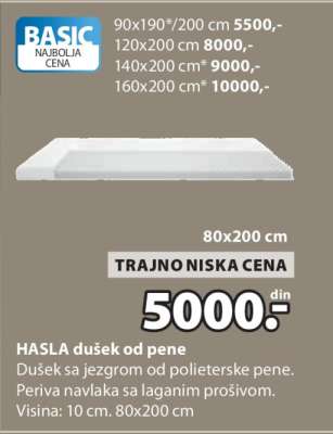 HASLA dušek od pene