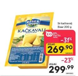 Sir kačkavalj Biser 200 g