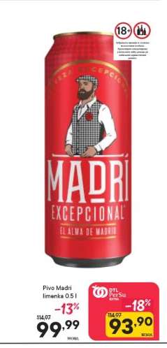 Pivo Madri limenka 0.5 l