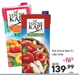 Sok Voćne kapi 2 l