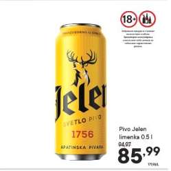 Pivo Jelen limenka 0.5 l