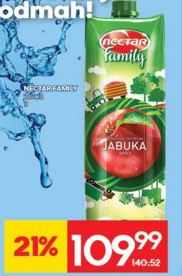 NECTAR FAMILY jabuka 1l